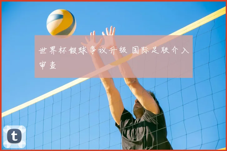 世界杯假球争议升级 国际足联介入审查